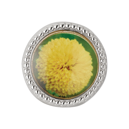 Sterling Silver Reflections Rhodium-plated November Flower Bead