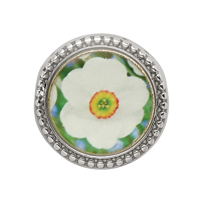 Sterling Silver Reflections Rhodium-plated December Flower Bead