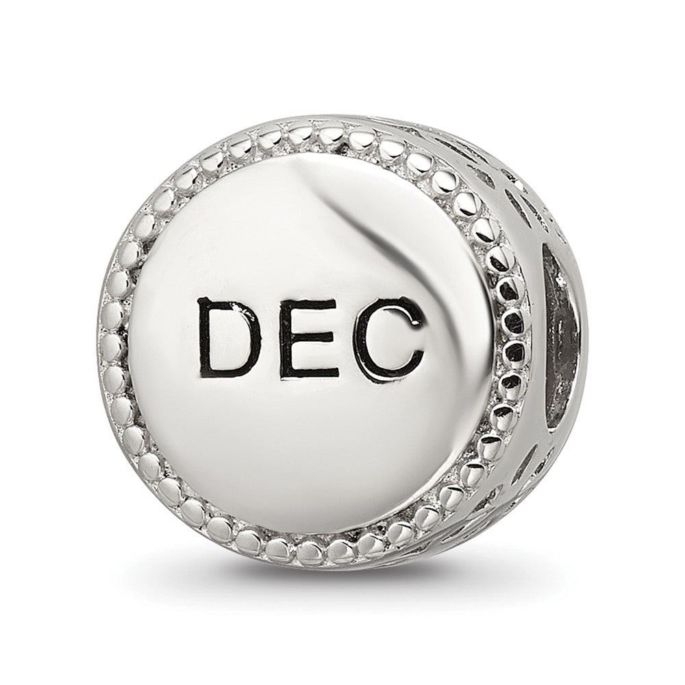 Sterling Silver Reflections Rhodium-plated December Flower Bead