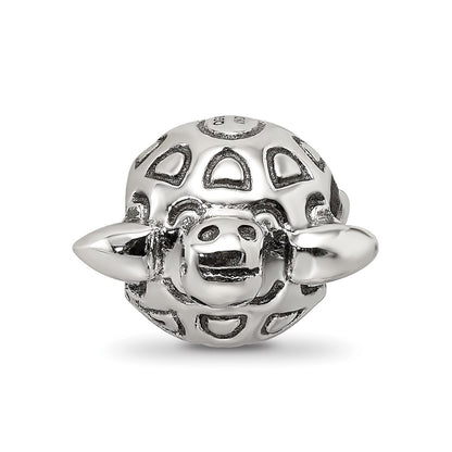 Sterling Silver Reflections Antiqued Turtle Bead