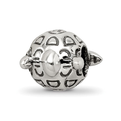 Sterling Silver Reflections Antiqued Turtle Bead