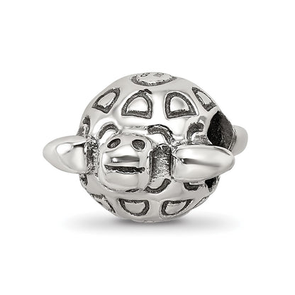 Sterling Silver Reflections Antiqued Turtle Bead