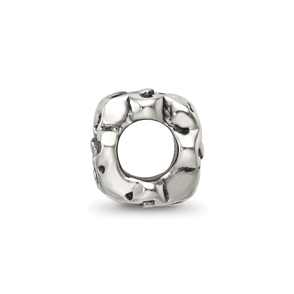 Sterling Silver Reflections Antiqued Flower Kids Bead