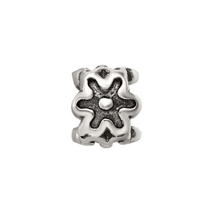 Sterling Silver Reflections Antiqued Flower Kids Bead