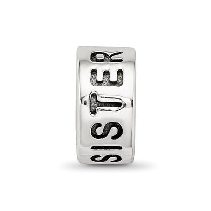 Sterling Silver Reflections Antiqued Sister Bead