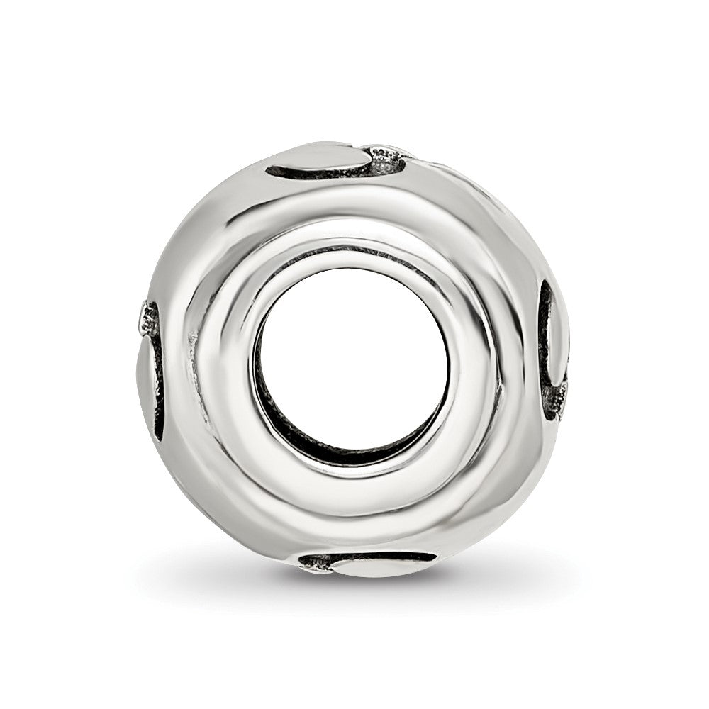 Sterling Silver Reflections Antiqued Om Bead