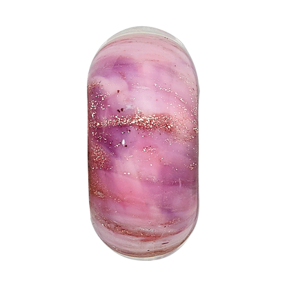 Sterling Silver Reflections Clear & Pink Sparkle Glass Bead