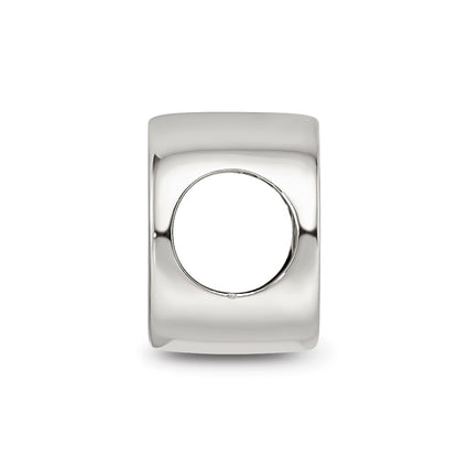 Sterling Silver Reflections Black Enameled Half Marathon Bead