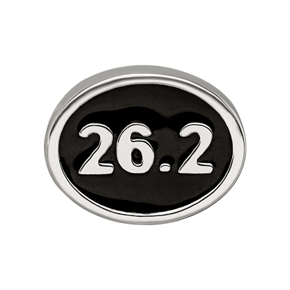 Sterling Silver Reflections Black Enameled Marathon Bead