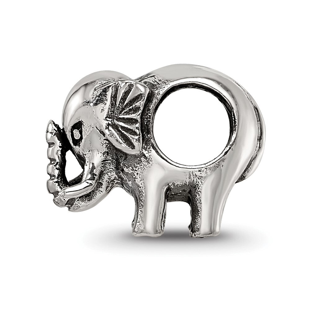 Sterling Silver Reflections Antiqued Elephant Bead