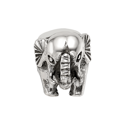 Sterling Silver Reflections Antiqued Elephant Bead