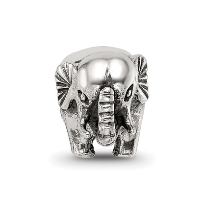 Sterling Silver Reflections Antiqued Elephant Bead