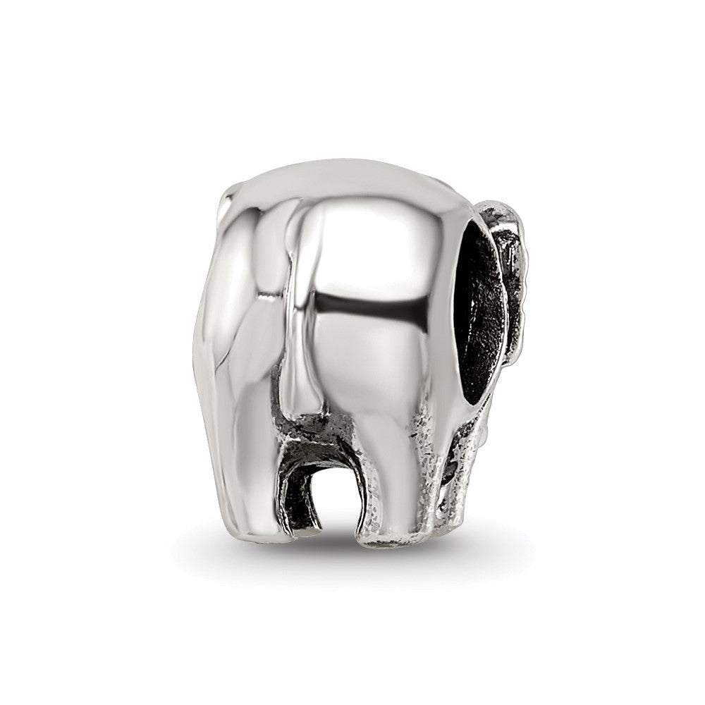 Sterling Silver Reflections Antiqued Elephant Bead