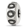 Sterling Silver Reflections Antiqued Circle Pattern Bead