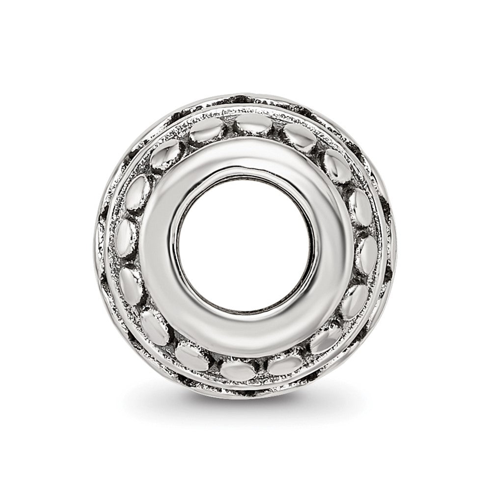 Sterling Silver Reflections Antiqued Large Chain Pattern Bead