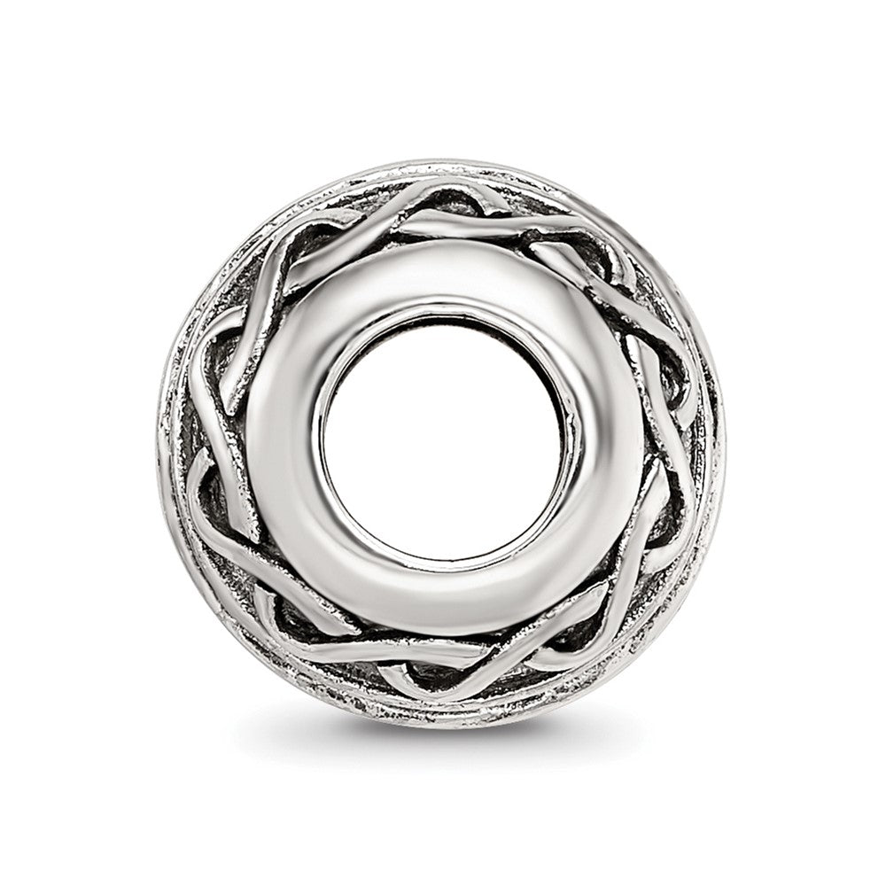 Sterling Silver Reflections Antiqued Pattern Bead