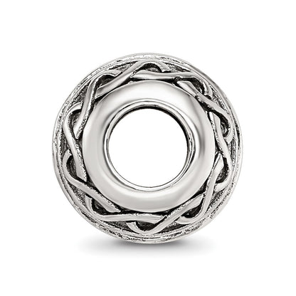 Sterling Silver Reflections Antiqued Pattern Bead