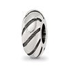 Sterling Silver Reflections Antiqued Swirl Pattern Bead