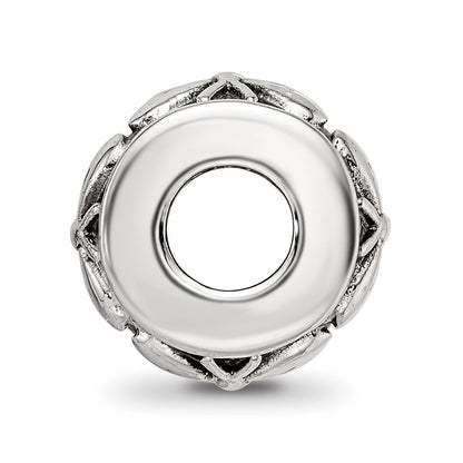 Sterling Silver Reflections Antiqued Butterfly Pattern Bead