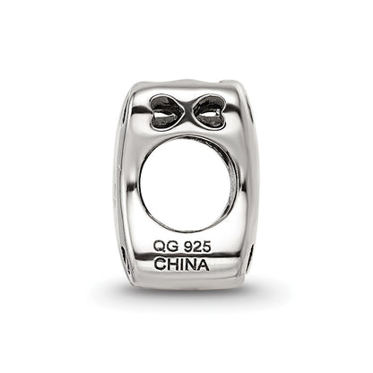Sterling Silver Reflections Enamel Dog Bone CZ Bead