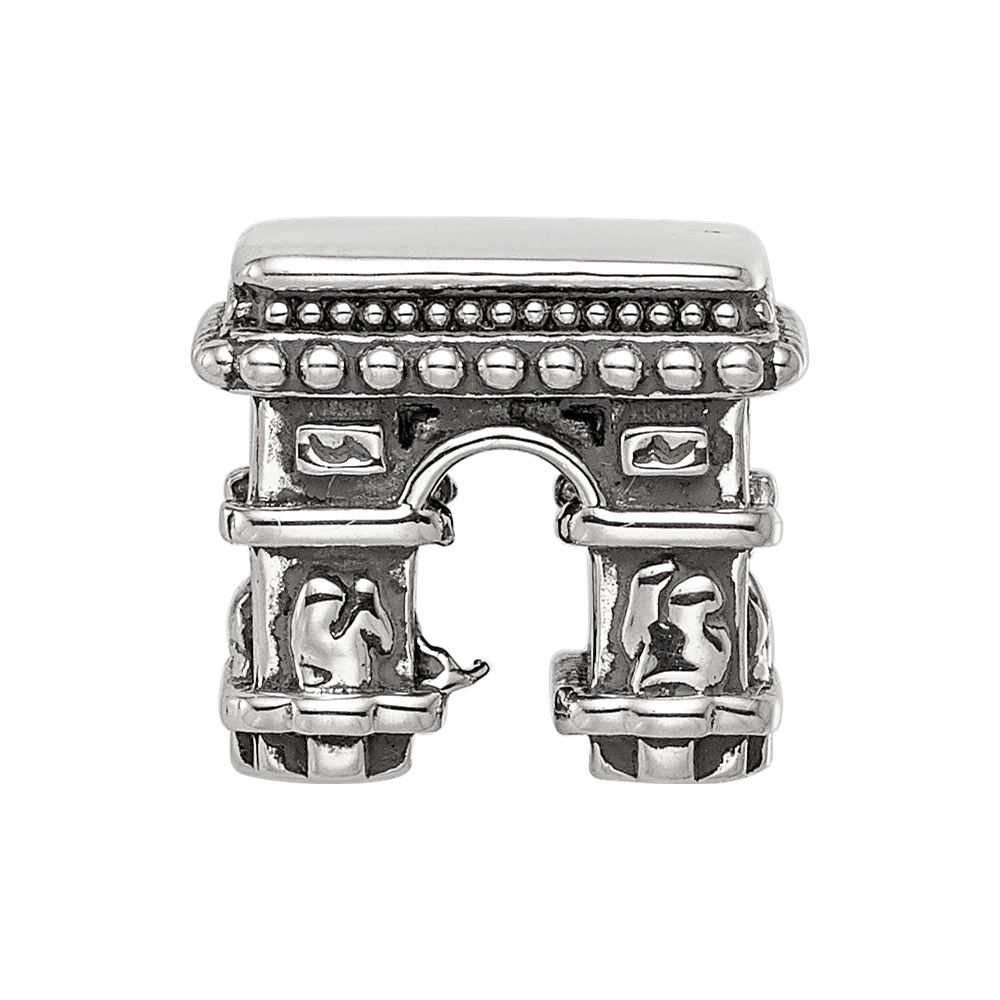 Sterling Silver Reflections Antiqued Arc De Triomphe Bead