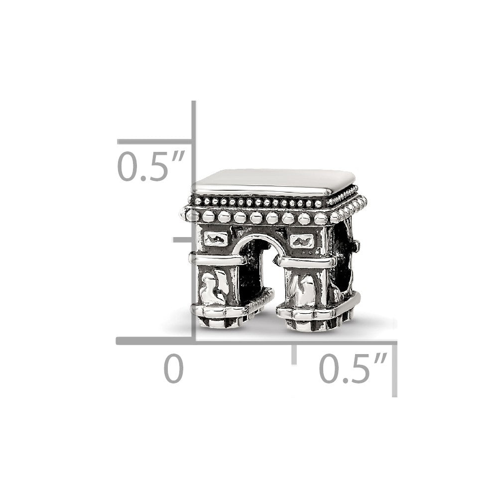 Sterling Silver Reflections Antiqued Arc De Triomphe Bead