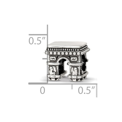 Sterling Silver Reflections Antiqued Arc De Triomphe Bead
