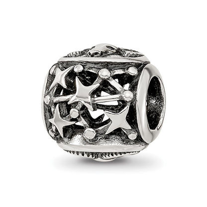 Sterling Silver Reflections Antiqued Zodiac Aries Bead
