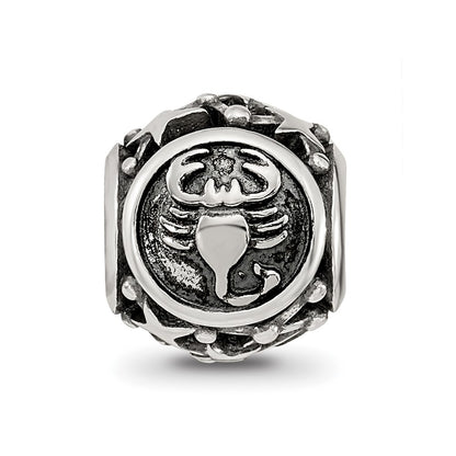 Sterling Silver Reflections Antiqued Zodiac Scorpio Bead