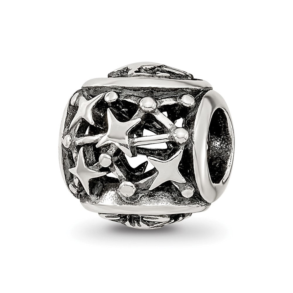 Sterling Silver Reflections Antiqued Zodiac Scorpio Bead