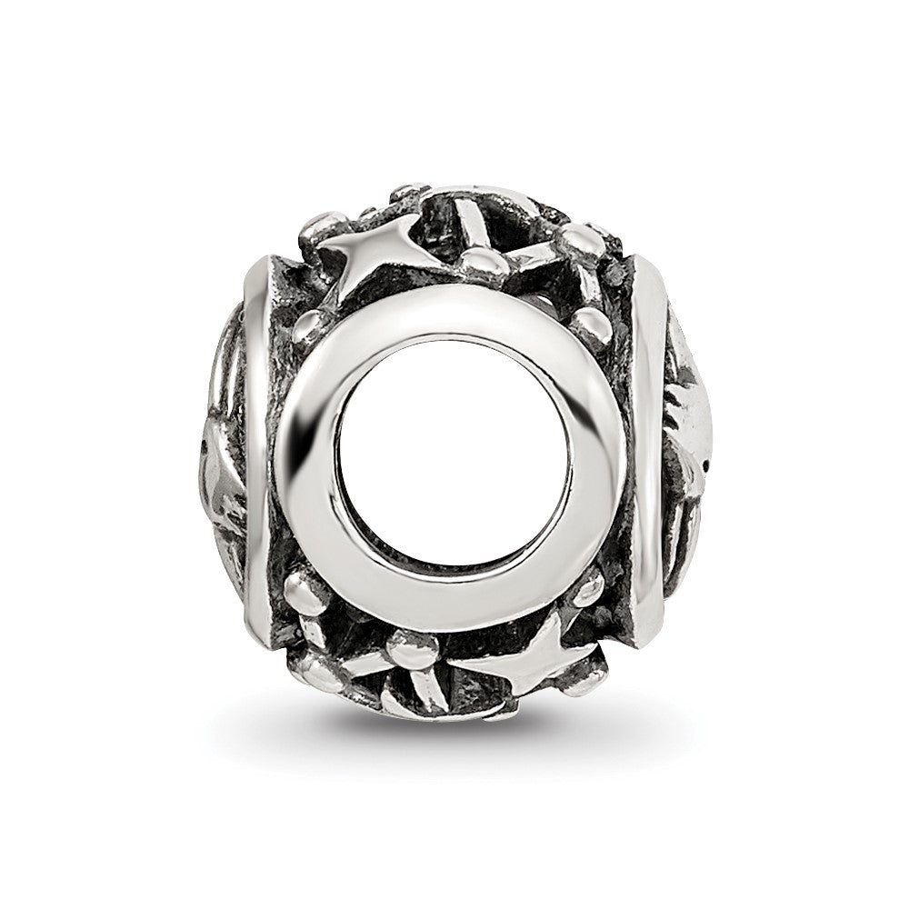 Sterling Silver Reflections Antiqued Zodiac Capricorn Bead
