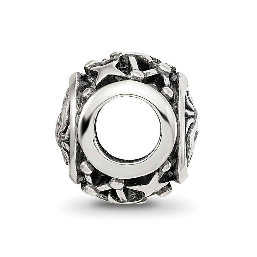 Sterling Silver Reflections Antiqued Zodiac Cancer Bead