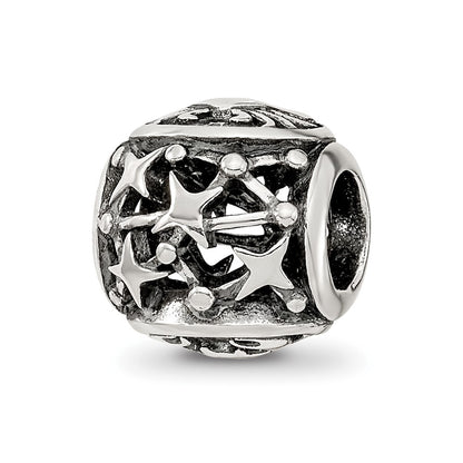 Sterling Silver Reflections Antiqued Zodiac Cancer Bead