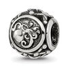 Sterling Silver Reflections Antiqued Zodiac Aquarius Bead