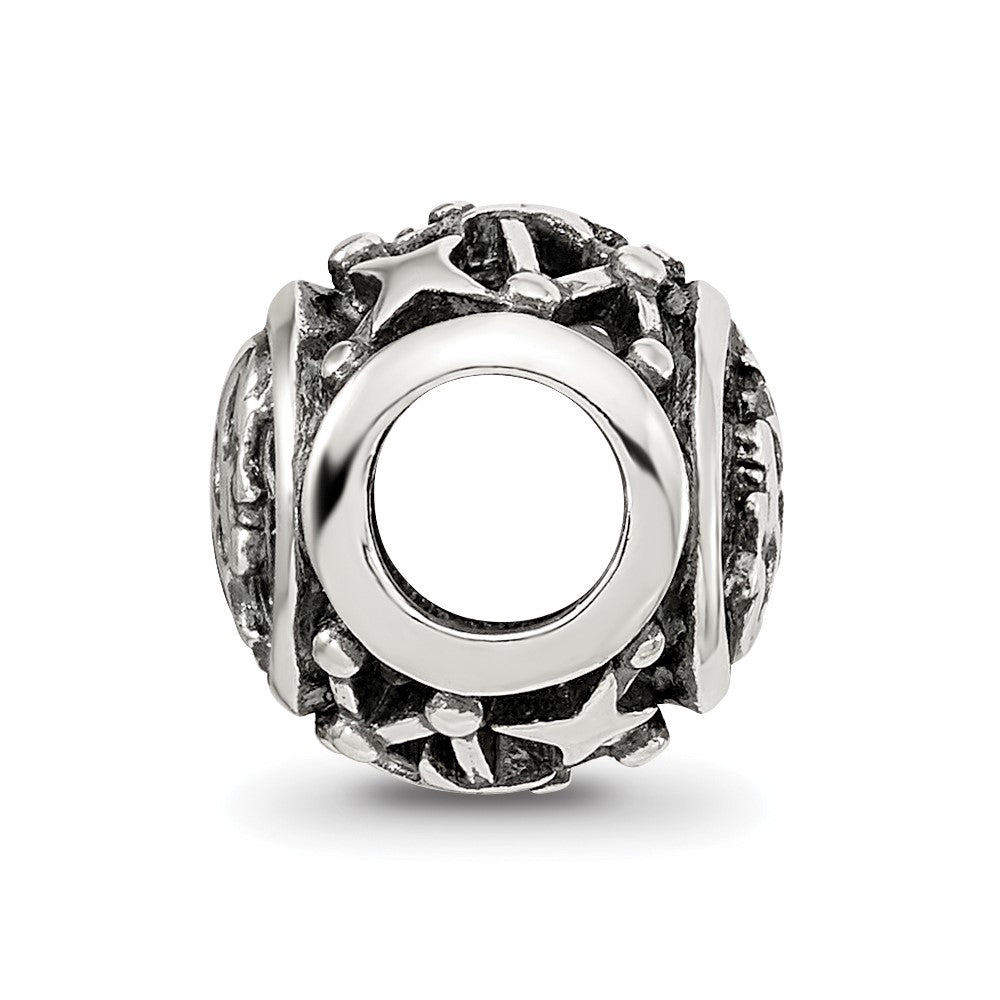 Sterling Silver Reflections Antiqued Zodiac Virgo Bead