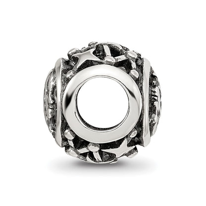Sterling Silver Reflections Antiqued Zodiac Virgo Bead