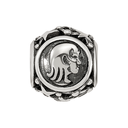 Sterling Silver Reflections Antiqued Zodiac Virgo Bead