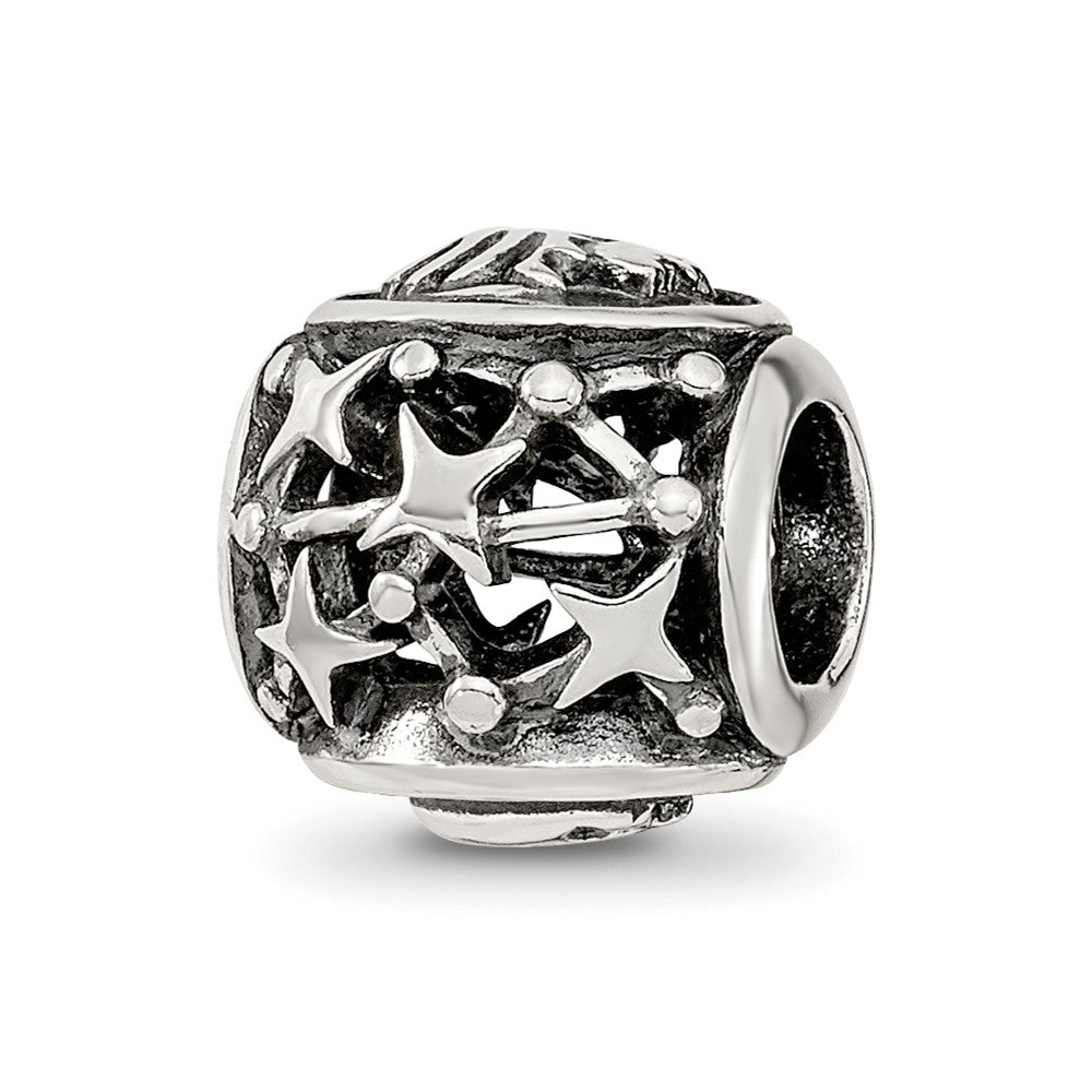 Sterling Silver Reflections Antiqued Zodiac Virgo Bead