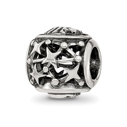 Sterling Silver Reflections Antiqued Zodiac Virgo Bead