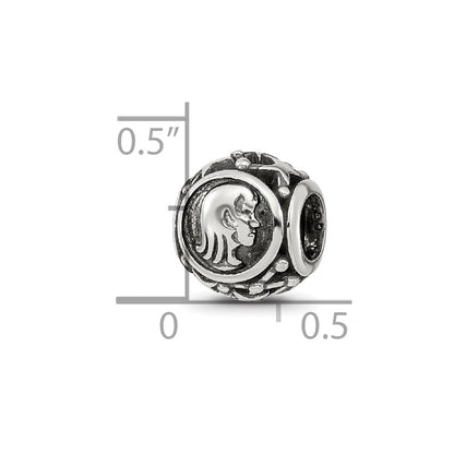 Sterling Silver Reflections Antiqued Zodiac Virgo Bead