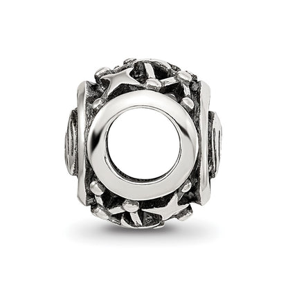 Sterling Silver Reflections Antiqued Zodiac Gemini Bead