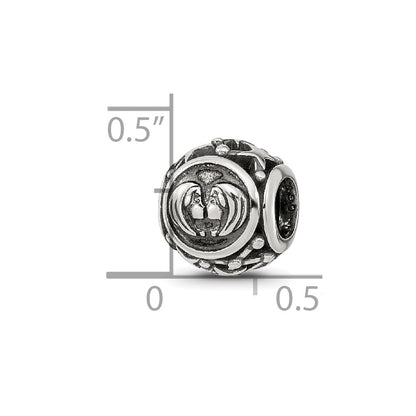 Sterling Silver Reflections Antiqued Zodiac Gemini Bead