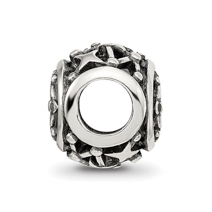 Sterling Silver Reflections Antiqued Zodiac Sagittarius Bead