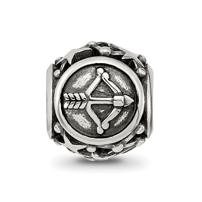 Sterling Silver Reflections Antiqued Zodiac Sagittarius Bead