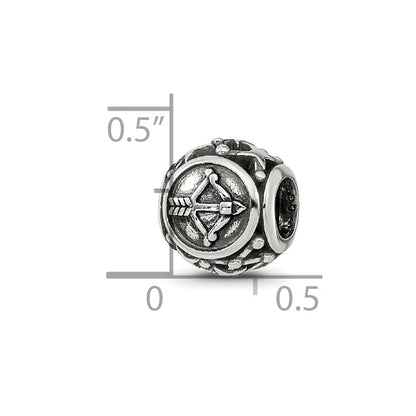 Sterling Silver Reflections Antiqued Zodiac Sagittarius Bead