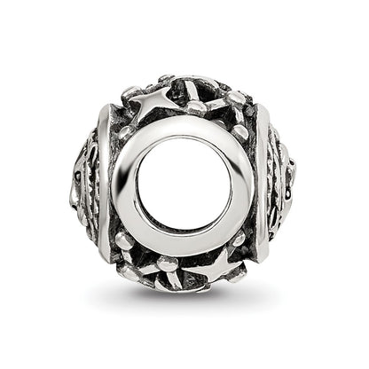 Sterling Silver Reflections Antiqued Zodiac Leo Bead