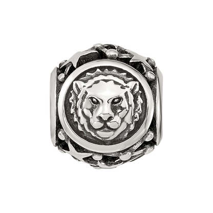 Sterling Silver Reflections Antiqued Zodiac Leo Bead
