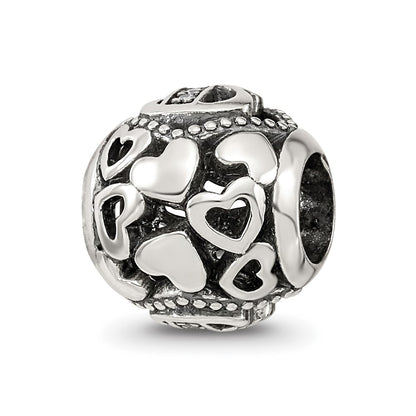 Sterling Silver Reflections CZ Letter B Bead