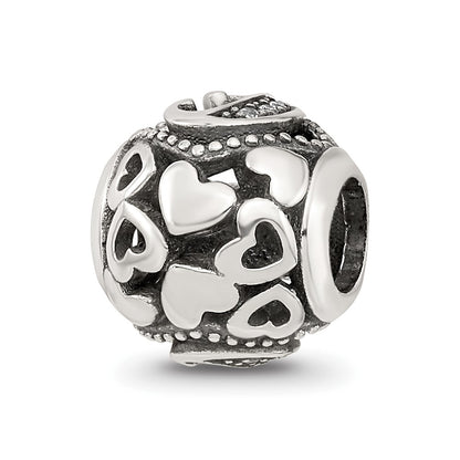 Sterling Silver Reflections CZ Letter C Bead