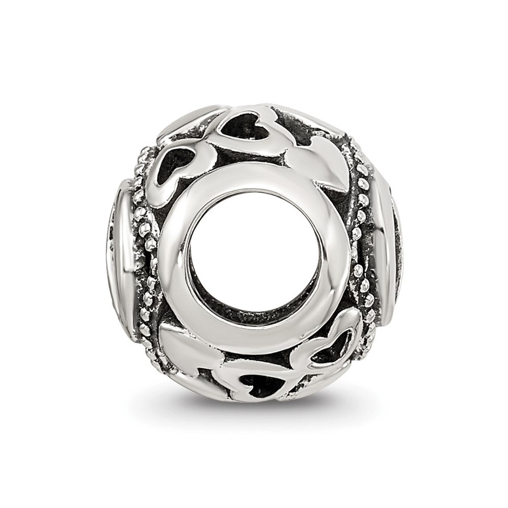 Sterling Silver Reflections CZ Letter D Bead